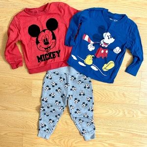 3 piece Mickey Shirts and Pants